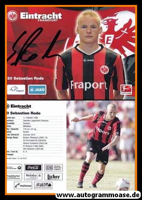 Autogramm Fussball | Eintracht Frankfurt | 2010 | Sebastian RODE