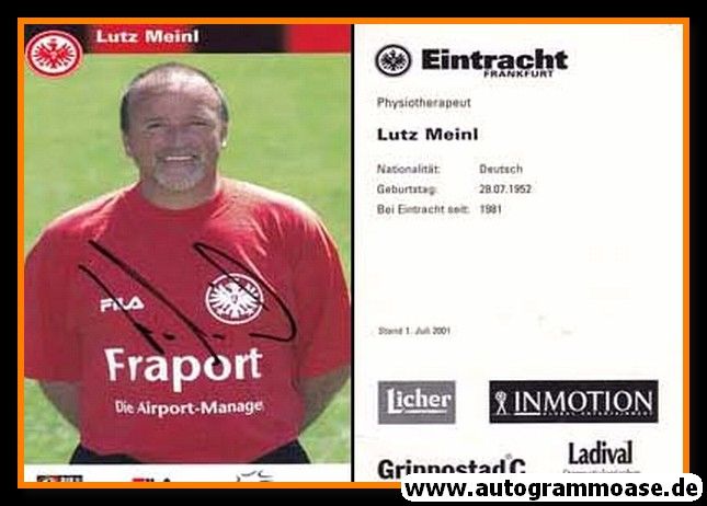 Autogramm Fussball | Eintracht Frankfurt | 2001 | Lutz MEINL