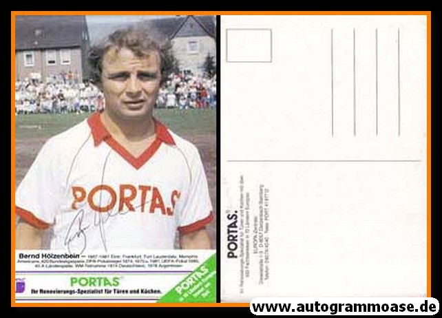 Autogramm Fussball | 1980er Portas | Bernd HÖLZENBEIN (Eintracht Frankfurt)
