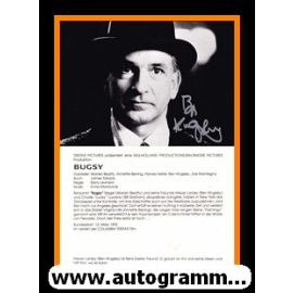Autogramm Film (UK) | Ben KINGSLEY | 1991 Foto (Portrait SW XM) "Bugsy"