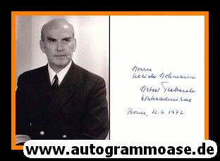 Autogramm Militär | Herbert TREBESCH | 1970er Foto (Portrait SW) Vizeadmiral