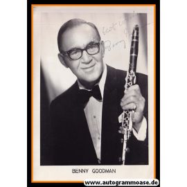 Autogramm Jazz (USA) | Benny GOODMAN | 1980er Foto (Portrait SW)