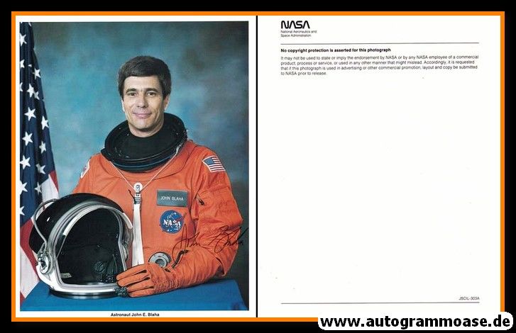 Autogramm Raumfahrt (NASA) | John E. BLAHA | 1970er Druck (Portrait Color XL)