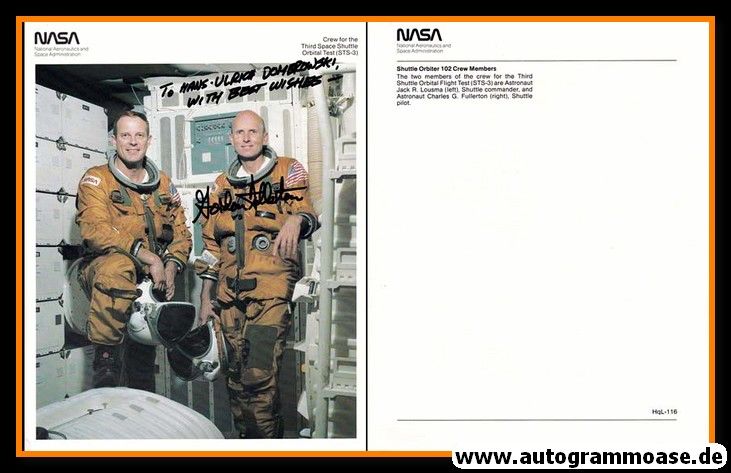 Autogramm Raumfahrt (NASA) | Charles G. FULLERTON | 1982 (Portrait Color XL)