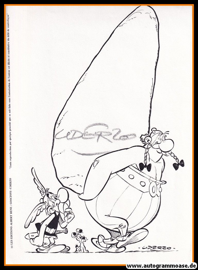 Autogramm Kunst | Albert UDERZO | Asterix + Obelix (Comic)