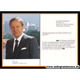 Autogramm Politik | CDU | Walter WALLMANN | 1980er (Portrait Color) OB Frankfurt