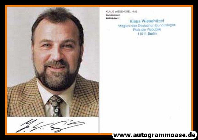 Autogramm Politik | SPD | Klaus WIESEHÜGEL | 1990er (Portrait Color)