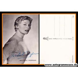 Autogramm Film (Frankreich) | Michele MORGAN | 1940er (Portrait SW) Levin 1
