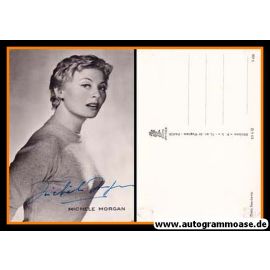 Autogramm Film (FR) | Michele MORGAN | 1940er (Portrait SW) Levin 1
