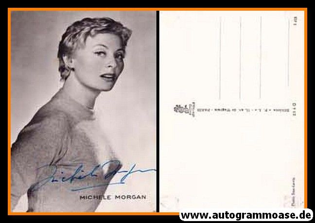 Autogramm Film (Frankreich) | Michele MORGAN | 1940er (Portrait SW) Levin 1
