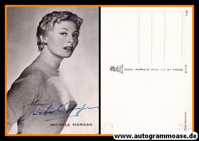 Autogramm Film (FR) | Michele MORGAN | 1940er (Portrait SW) Levin 1