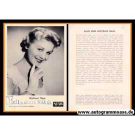 Autogramm Schauspieler | Waltraut HAAS | 1950er (Portrait SW) Star-Revue