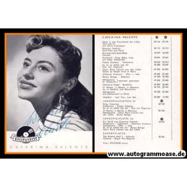 Autogramm Schlager | Caterina VALENTE | 1955 "Traumboot Der Liebe" (Polydor)