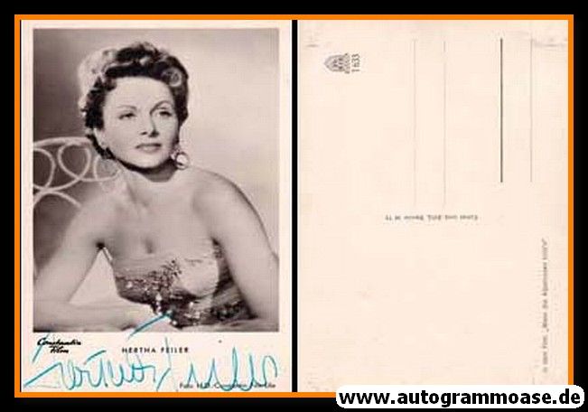 Autogramm Film | Hertha FEILER | 1955 "Wenn Die Alpenrosen Blühn" (K+B 633)