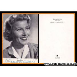 Autogramm Schauspieler | Winnie MARKUS | 1950er (Portrait SW) WS-Druck
