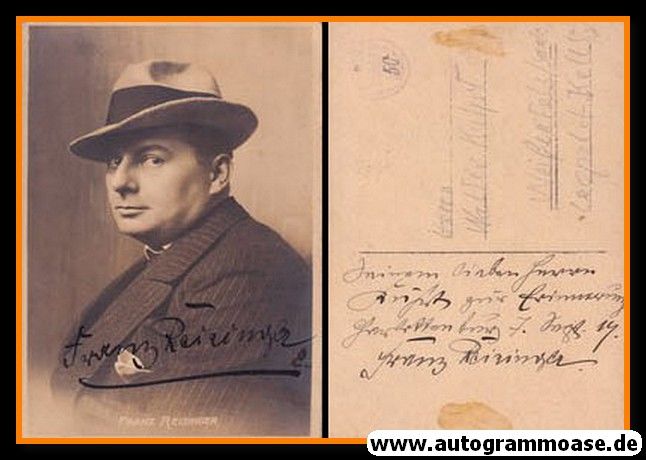 Autogramm Klassik | Franz REISINGER | 1910er (Portrait SW Hut)