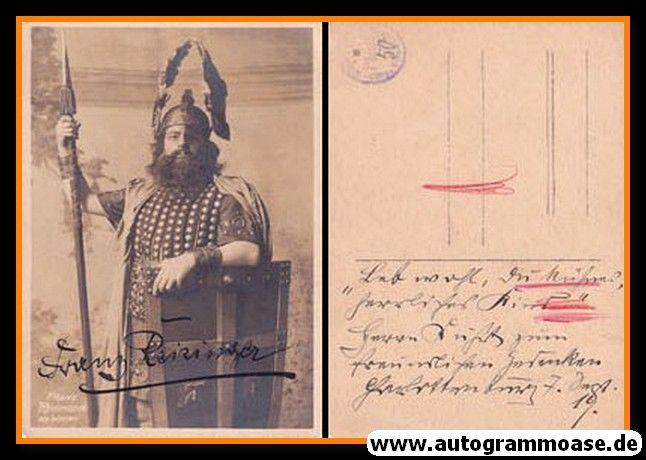 Autogramm Klassik | Franz REISINGER | 1910er (Portrait SW) "Wotan"