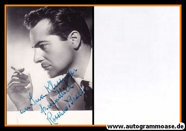 Autogramm Film (Italien) | Rossano BRAZZI | 1940er (Portrait SW)