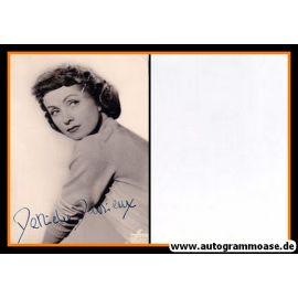 Autogramm Film (Frankreich) | Danielle DARRIEUX | 1940er Foto (Portrait SW) Harcourt 1