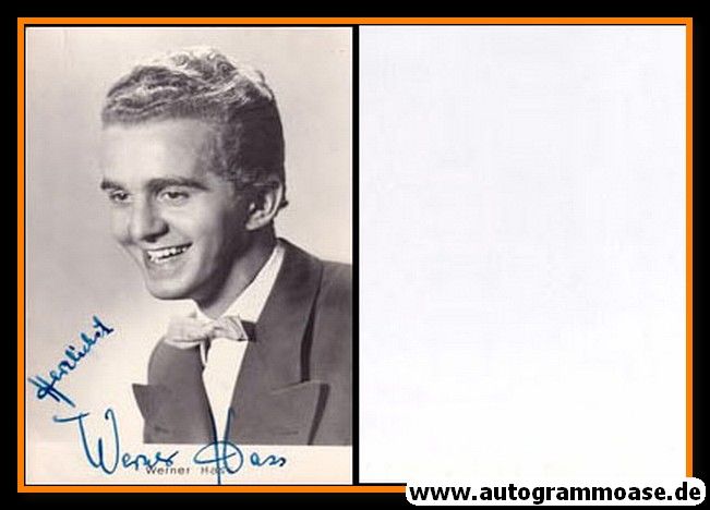 Autogramm Schlager | Werner HASS | 1950er (Portrait SW)