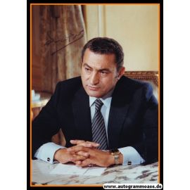 Autogramm Politik | Ägypten | Husni MUBARAK | MP 1981-2011 | 1990er Foto Druck (Portrait Color)