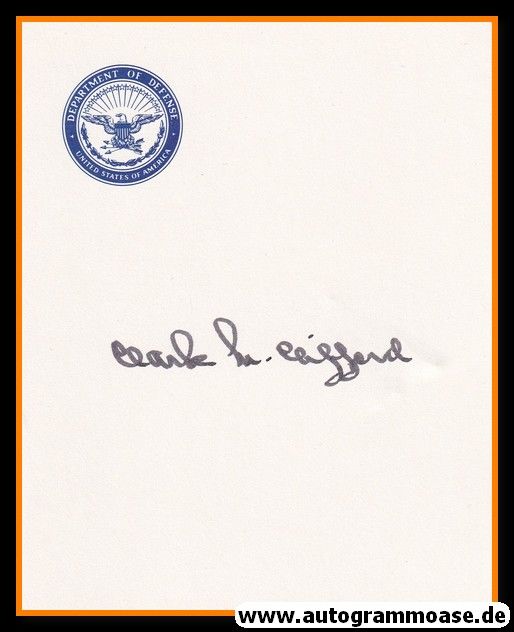 Autograph Politik | USA | Clark M. CLIFFORD | Verteidigungsminister 1968-69 | 1960er + AK