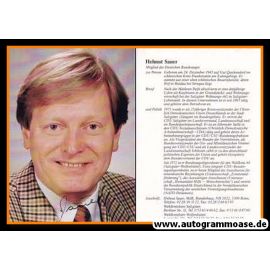 Autogramm Politik | CDU | Helmut SAUER | 1990er (Portrait Color) Lebenslauf