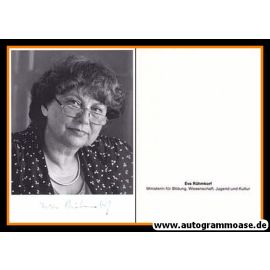 Autogramm Politik | SPD | Eva RÜHMKORF | 1980er (Portrait SW)