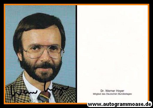 Autogramm Politik | FDP | Werner HOYER | 1980er (Portrait Color) 2