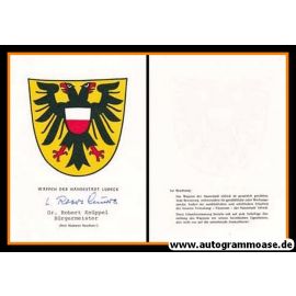 Autogramm Politik | CDU | Robert KNÜPPEL | 1970er (OB Lübeck) Wappen