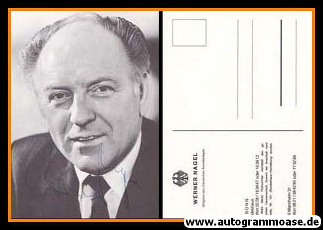 Autogramm Politik | SPD | Werner NAGEL | 1970er (Portrait SW)