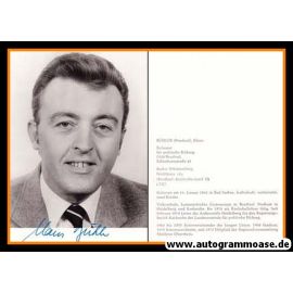 Autogramm Politik | CDU | Klaus BÜHLER | 1970er (Portrait SW) Lebenslauf