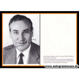 Autogramm Politik | SPD | Heinz-Werner MEYER | 1987 (Portrait SW Bundestagswahl) DGB