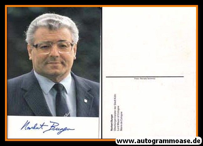 Autogramm Politik | SPD | Norbert BURGER | 1990er (Portrait Color) OB Köln