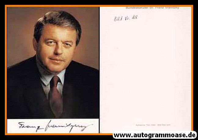Autogramm Politik | Österreich (SPÖ) | Franz VRANITZKY | Bundeskanzler 1986-1997 | 1990er (Portrait Color) 3