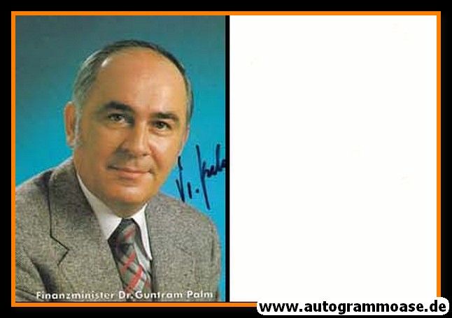 Autogramm Politik | CDU | Guntram PALM | 1980er (Portrait Color)