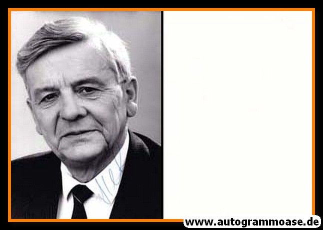 Autogramm Politik | CDU | Karl STOCKHAUSEN | 1990er Foto (Portrait SW)
