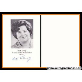 Autogramm Politik | Schweiz (SP) | Hedi LANG | Nationalrat 1981-82 | 1980er (Portrait SW)