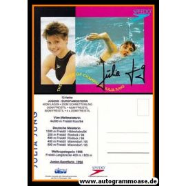 Autogramm Schwimmen | Julia JUNG | 1990er (Collage Color) Speedo