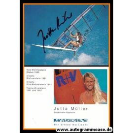 Autogramm Surfen | Jutta MÜLLER | 1990er (Rennszene Color) R+V