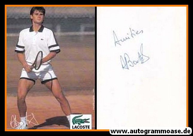 Autogramm Tennis | Arnaud BOETSCH | 1990er (Spielszene Color) Lacoste
