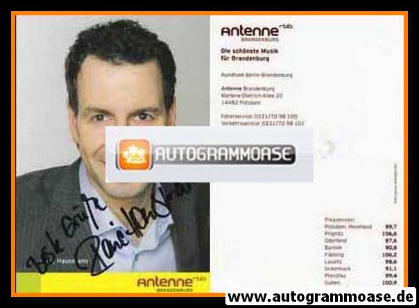 Autogramm Radio | RBB | Rene HAUSMANN | 2000er (Portrait Color)
