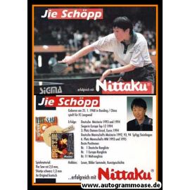 Autogramm Tischtennis | Jie SCHÖPP | 1990er (Spielszene Color) Nittaku