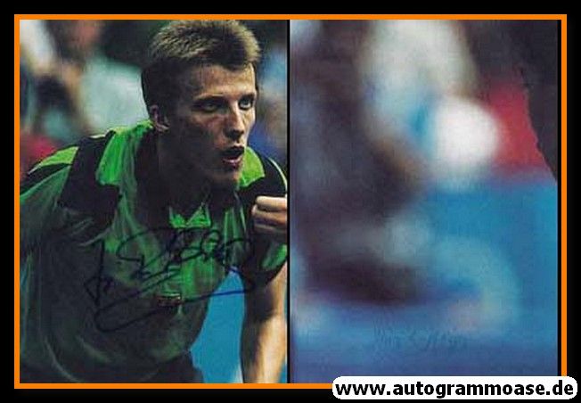 Autogramm Tischtennis | Jörg ROSSKOPF | 1990er (Spielszene Color)