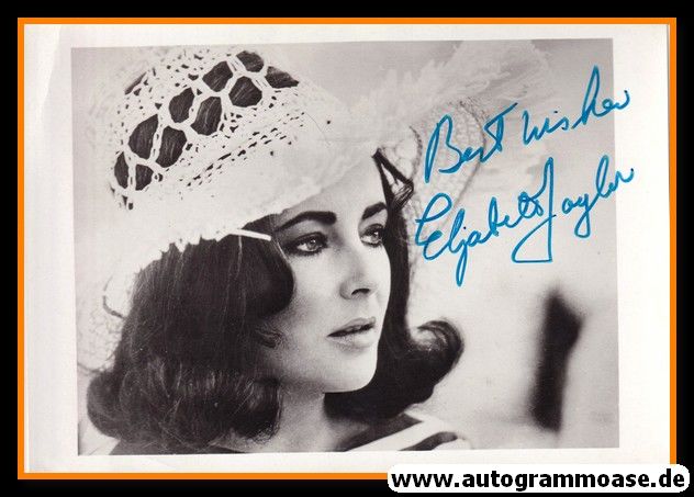 Autogramm Film (USA) | Elisabeth TAYLOR | 1960er Foto (Portrait SW XL)