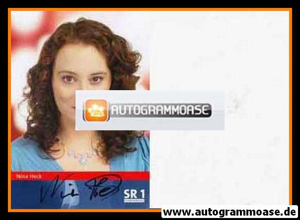 Autogramm Radio | SR1 Europawelle | Nina HECK | 2000er (Portrait Color)
