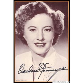 Autogramm Film (USA) | Barbara STANWYCK | 1950er Foto (Portrait SW)