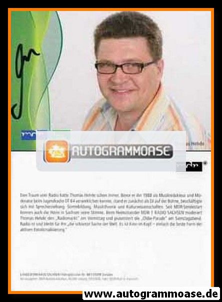 Autogramm Radio | MDR1 Sachsen | Thomas HEHDE | 2007 (Portrait Color Heinrich)