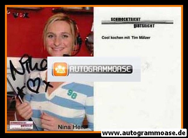 Autogramm TV | VOX | Nina HEIK | 2000er "Schmeckt Nicht Gibts Nicht"