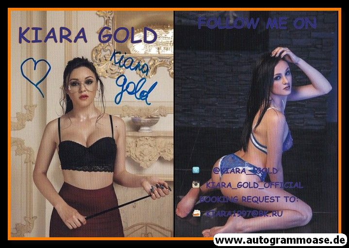 Autogramm Erotik | KIARA GOLD | 2000er (Portrait Color XL)